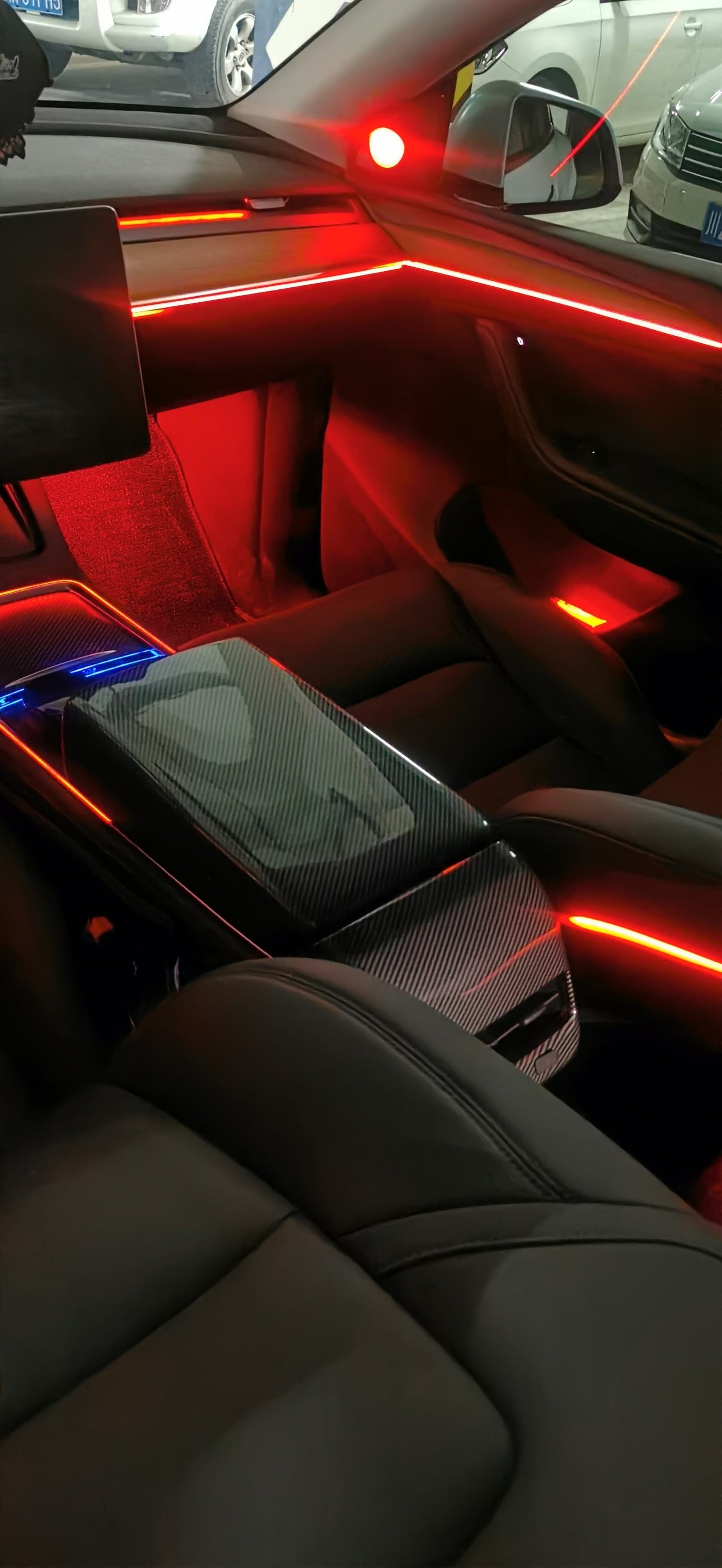 Kit de iluminación ambiental para consola central para automóvil para Tesla  Model 3 & Y 2021-2022