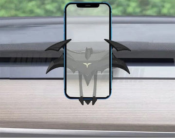 Bat Symbol Mobile Phone Mount Bracket For Tesla Model Y 2020-2023 - PimpMyEV