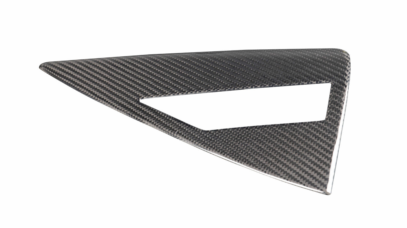 2PCs Dry Gloss Carbon Fiber Tail Light Side Covers Set for Tesla Model 3 2024 Highland - PimpMyEV