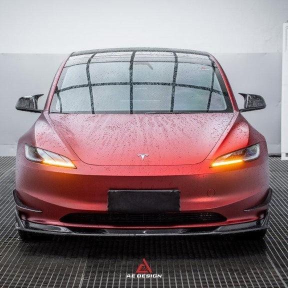 ArmorExtend Carbon Fiber AE Front Lip for Tesla Model 3 Highland 2024+