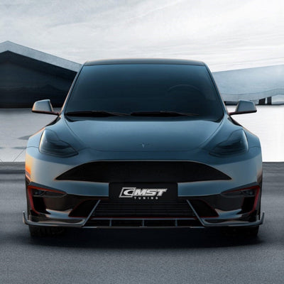 CMST Genuine Carbon Fiber Front Lip V4 For Tesla Model Y 2020-2023 - PimpMyEV