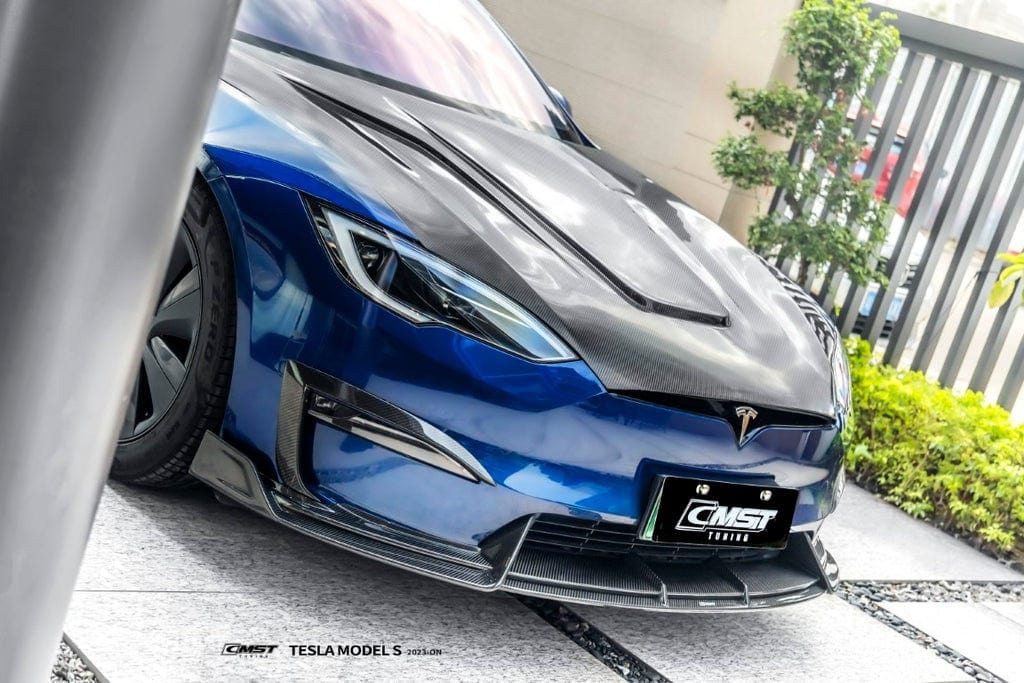 CMST Genuine Carbon Fiber & FRP Front Lip for Tesla Model S 3rd Gen late 2021+