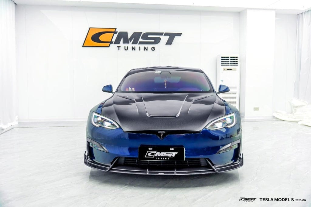 CMST Genuine Carbon Fiber & FRP Front Lip for Tesla Model S 3rd Gen late 2021+