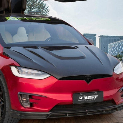 CMST Genuine Carbon Fiber & FRP Hood Bonnet for Tesla Model X P100D Performance 2016-2021 - PimpMyEV