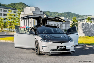 CMST Genuine Carbon Fiber & FRP Hood for Tesla Model X Plaid Long Range 2022-2025