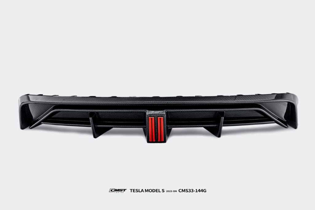 CMST Genuine Carbon Fiber & FRP Rear Diffuser & Canards for Tesla Model S 3rd Gen late 2021+