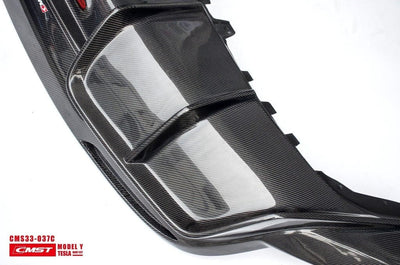 CMST Genuine Carbon Fiber & FRP Rear Diffuser V1 for Tesla Model Y AWD Performance 2020+ - PimpMyEV