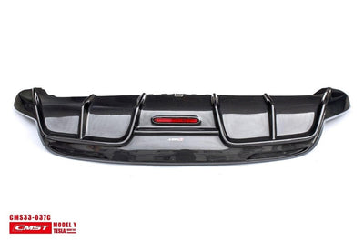 CMST Genuine Carbon Fiber & FRP Rear Diffuser V1 for Tesla Model Y AWD Performance 2020+ - PimpMyEV