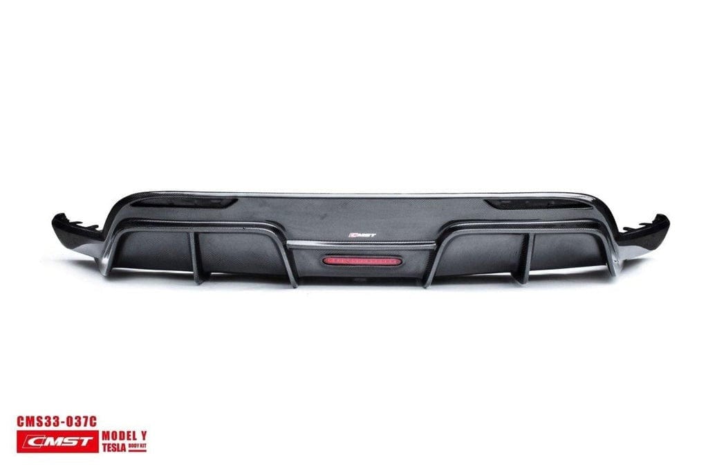 CMST Genuine Carbon Fiber & FRP Rear Diffuser V1 for Tesla Model Y AWD Performance 2020+ - PimpMyEV