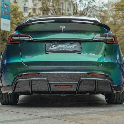 CMST Genuine Carbon Fiber & FRP Rear Diffuser V1 for Tesla Model Y AWD Performance 2020+ - PimpMyEV