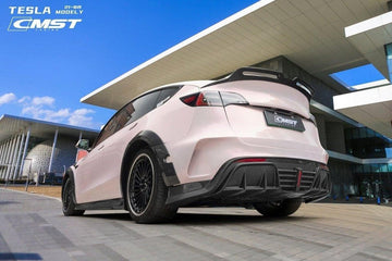 CMST Genuine Carbon Fiber & FRP Rear Diffuser V6 for Tesla Model Y AWD Performance 2020+ - PimpMyEV