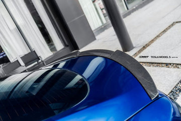 CMST Genuine Carbon Fiber & FRP Rear Spoiler for Tesla Model S 3rd Gen late 2021+ - PimpMyEV