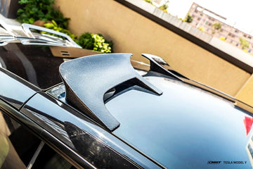 CMST Genuine Carbon Fiber & FRP Roof Spoiler for Tesla Model Y AWD Performance/RWD Long Range 2020+ - PimpMyEV