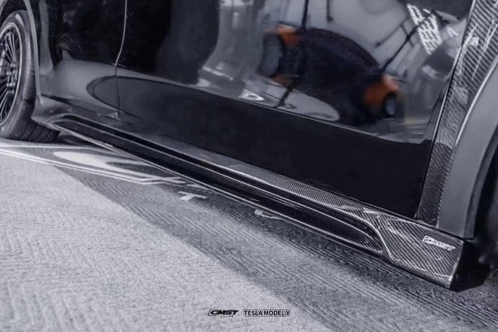 CMST Genuine Carbon Fiber & FRP Side Skirts V1 for Tesla Model Y AWD Performance/RWD Long Range 2020+ - PimpMyEV