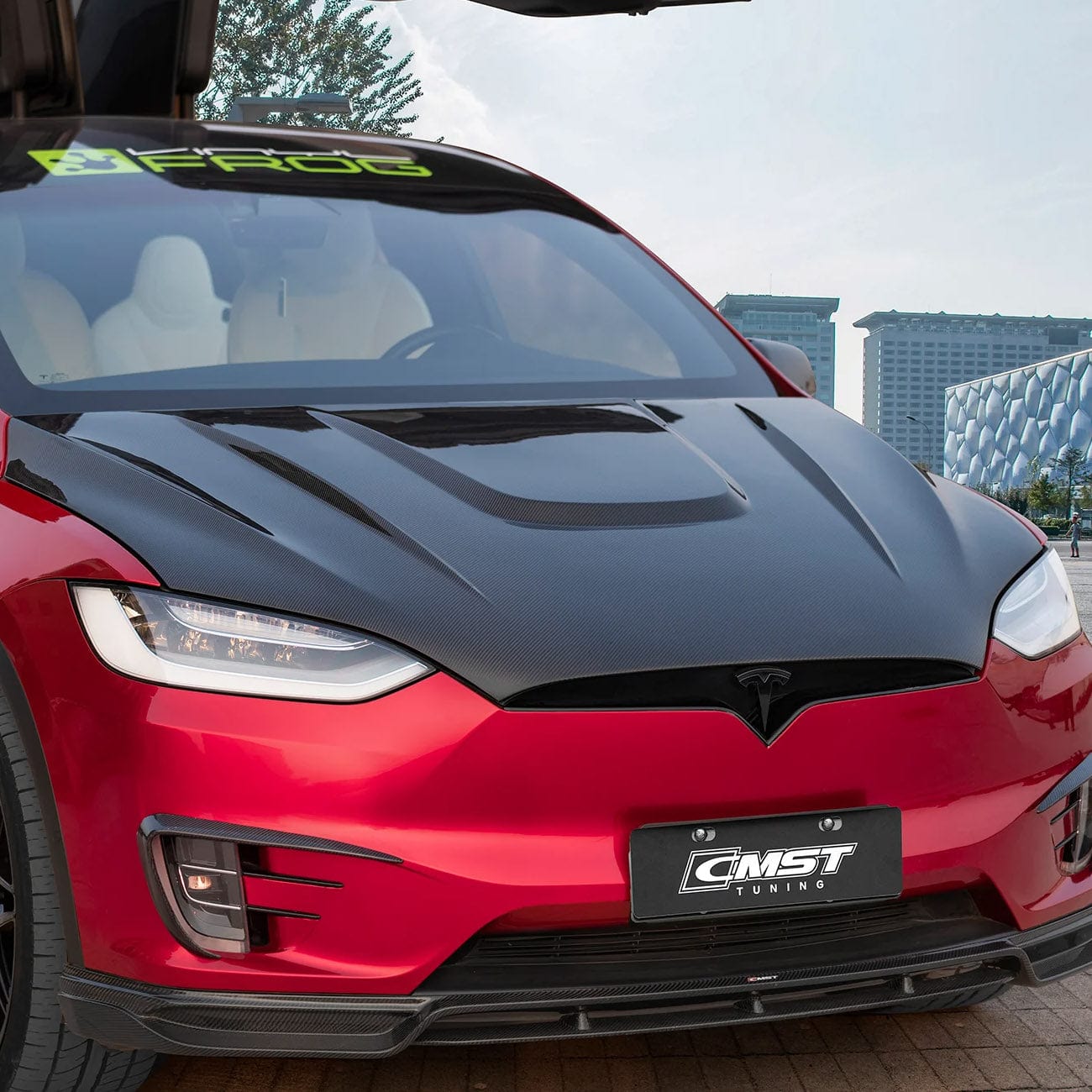 CMST Genuine Carbon Fiber Hood Bonnet for Tesla Model X 2021-2023 - PimpMyEV