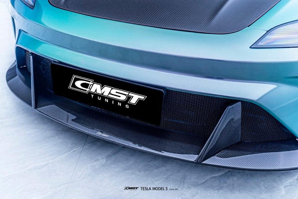 CMST Genuine Carbon Fiber Horizon Front Bumper & Lip for Tesla Model 3