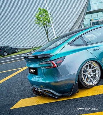 CMST Genuine Carbon Fiber Rear Diffuser & Canards V2 for Tesla Model 3 Highland 2024 - 2025 - PimpMyEV