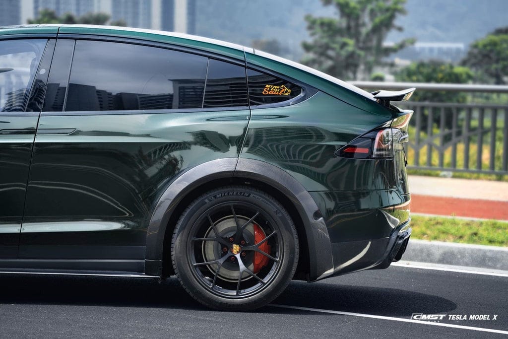CMST Genuine Carbon Fiber Rear Diffuser For Tesla Model X 2022-2023 - PimpMyEV