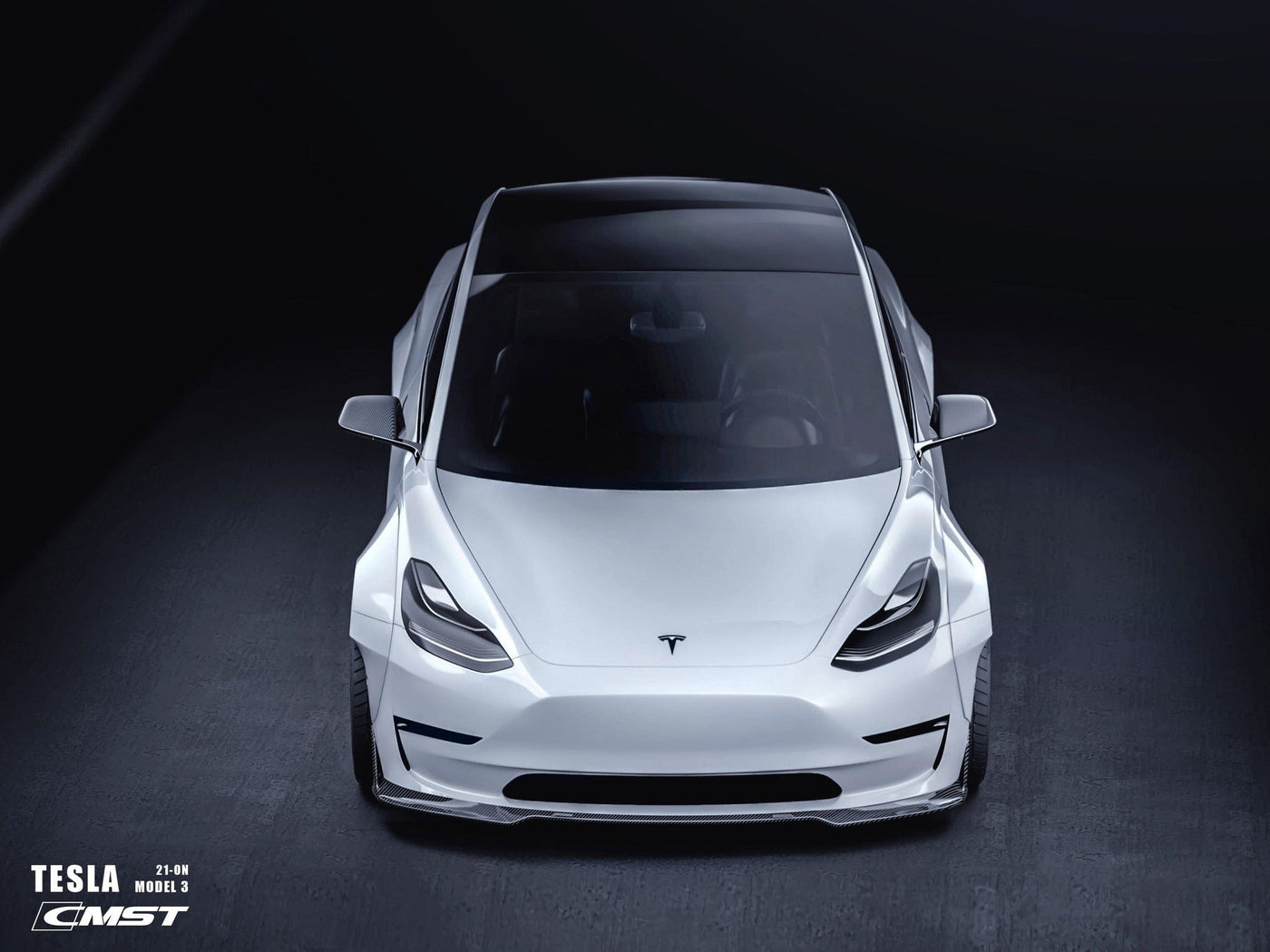 CMST Genuine Carbon Front Lip V5 For Tesla Model 3 2017-2023 - PimpMyEV