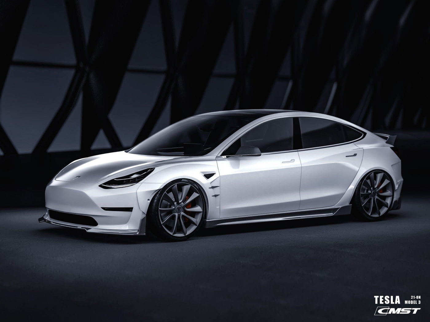 CMST Genuine Carbon Side Skirts V4 For Tesla Model 3 2017-2023 - PimpMyEV