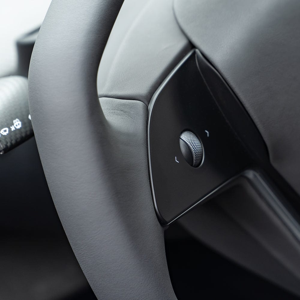 Cybertruck Inspired Black Yoke Steering Wheel Replacement for Tesla Model 3 / Y 2017-2024