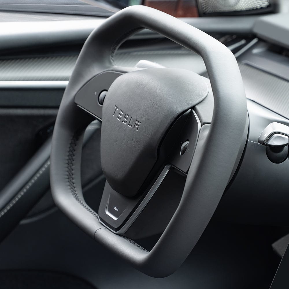 Cybertruck Inspired Yoke Steering Wheel Replacement for Tesla Model 3 / Y 2017-2024