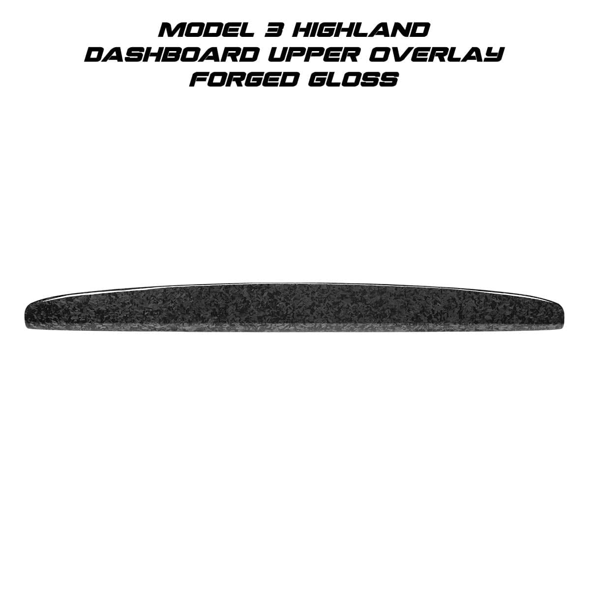 Real Molded Forged Carbon Fiber Dashboard Overlay Kit For Tesla Model 3 2023-2024 Highland - PimpMyEV