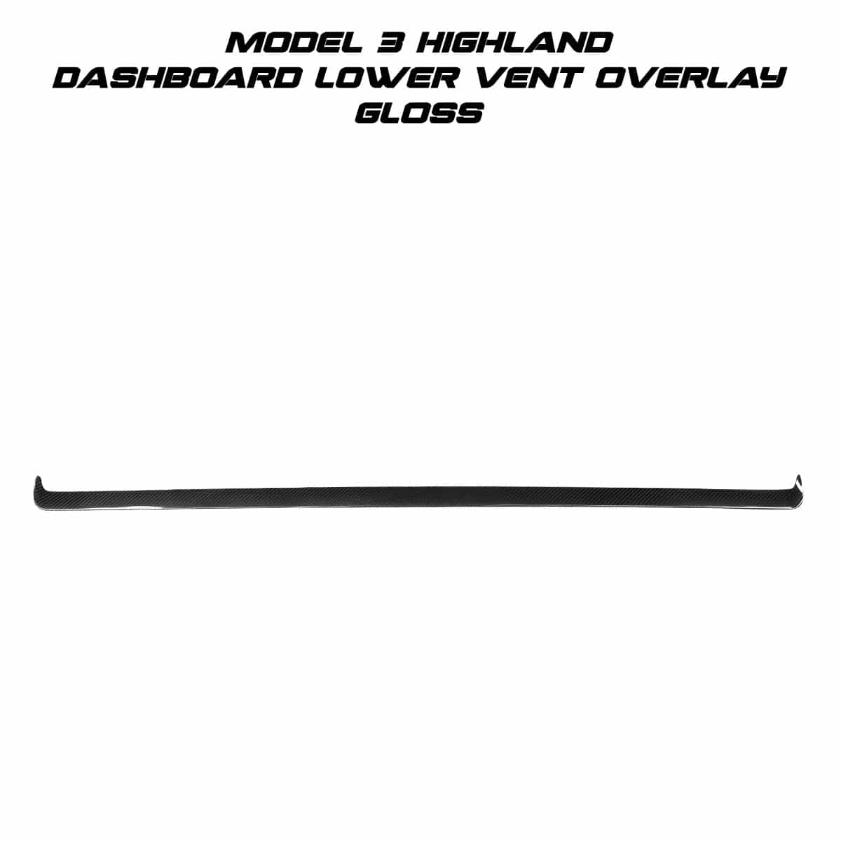 Real Molded Gloss Carbon Fiber Dashboard Air Vent Overlay Kit For Tesla Model 3 2023-2024 Highland - PimpMyEV
