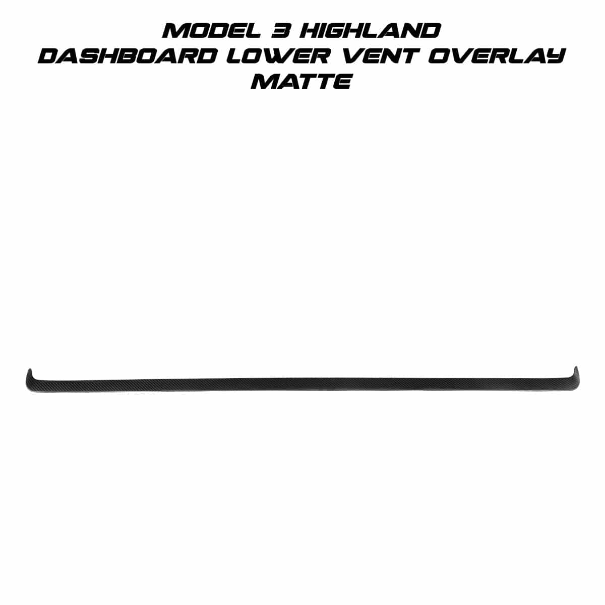 Real Molded Matte Carbon Fiber Dashboard Air Vent Overlay Kit For Tesla Model 3 2023-2024 Highland - PimpMyEV