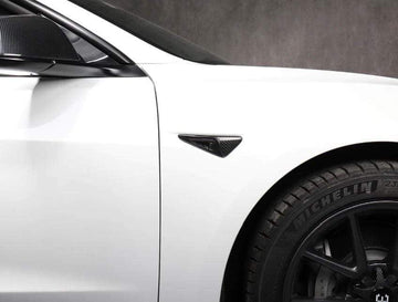 Genuine Carbon Fiber Side Marker Camera Covers New V2 for Model 3 (Gloss or Matte) 2017-2021 - PimpMyEV