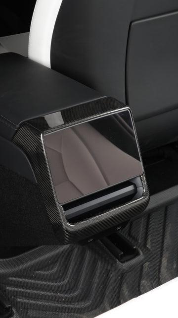 Genuine Gloss Carbon Fiber Rear AC Screen Vent Cover Tesla Model 3 2024 Highland - PimpMyEV