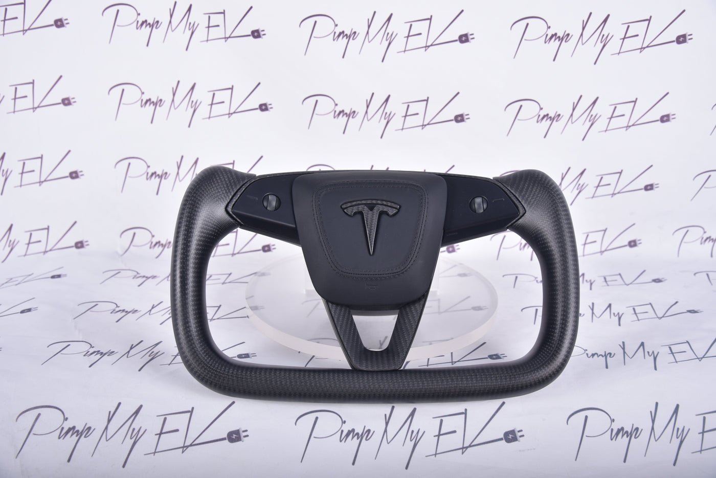 In Stock Full Matte Carbon Fiber YOKE Steering Wheel For Tesla Model 3 Highland 2023 - 2025