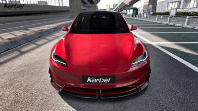 Karbel Pre-preg Carbon Fiber Front Lip for Tesla Model 3 Highland 2024+