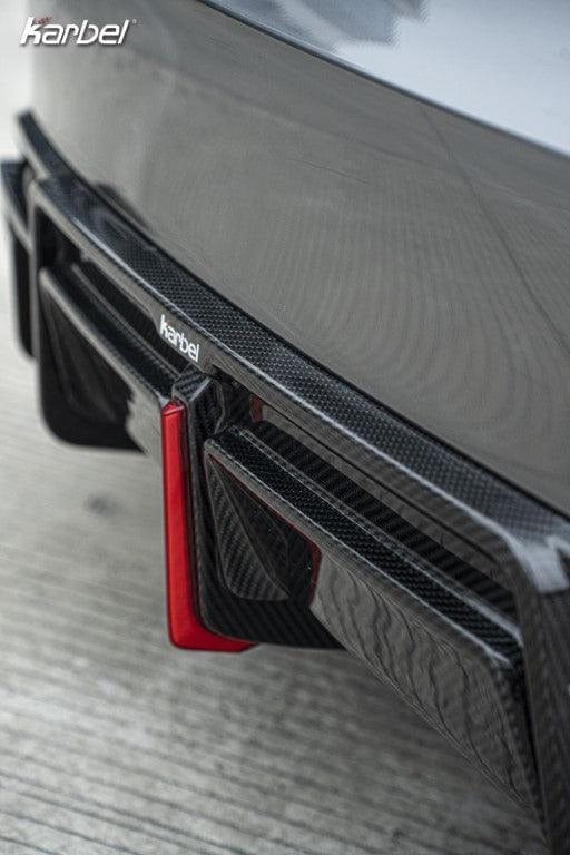 Karbel Pre-preg Carbon Fiber With Light Rear Diffuser & Canards for Tesla Model 3 Highland 2024+