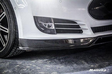 Manvita Carbon Fiber Front Lip For Tesla Model S 2012-2015 - PimpMyEV