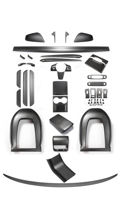 Ultimate Genuine Matte Carbon Fiber Bundle Kit For Tesla Model 3 2021-2023 - PimpMyEV