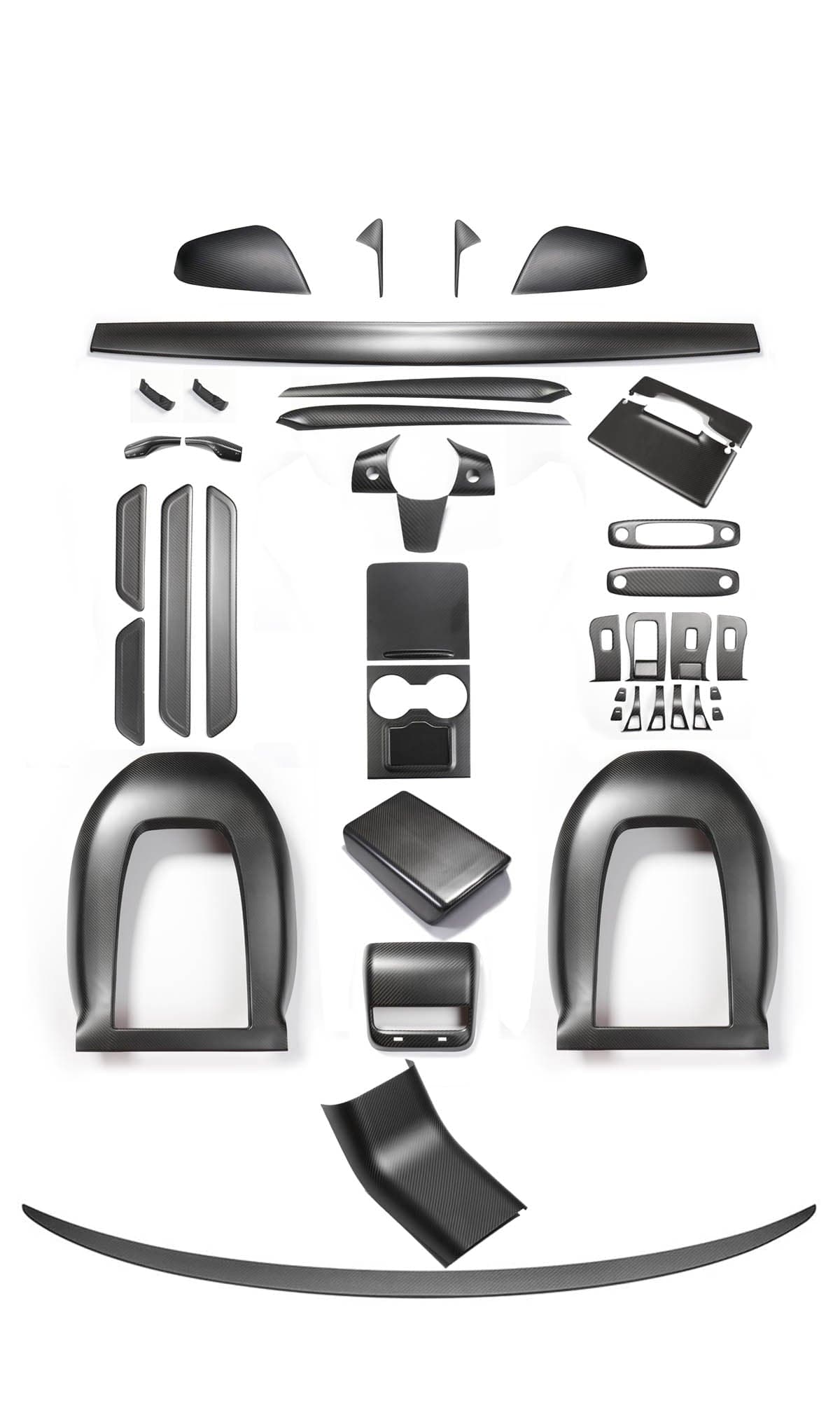 Ultimate Premium Matte Carbon Fiber Bundle Kit For Tesla Model Y 2021-2023 - PimpMyEV