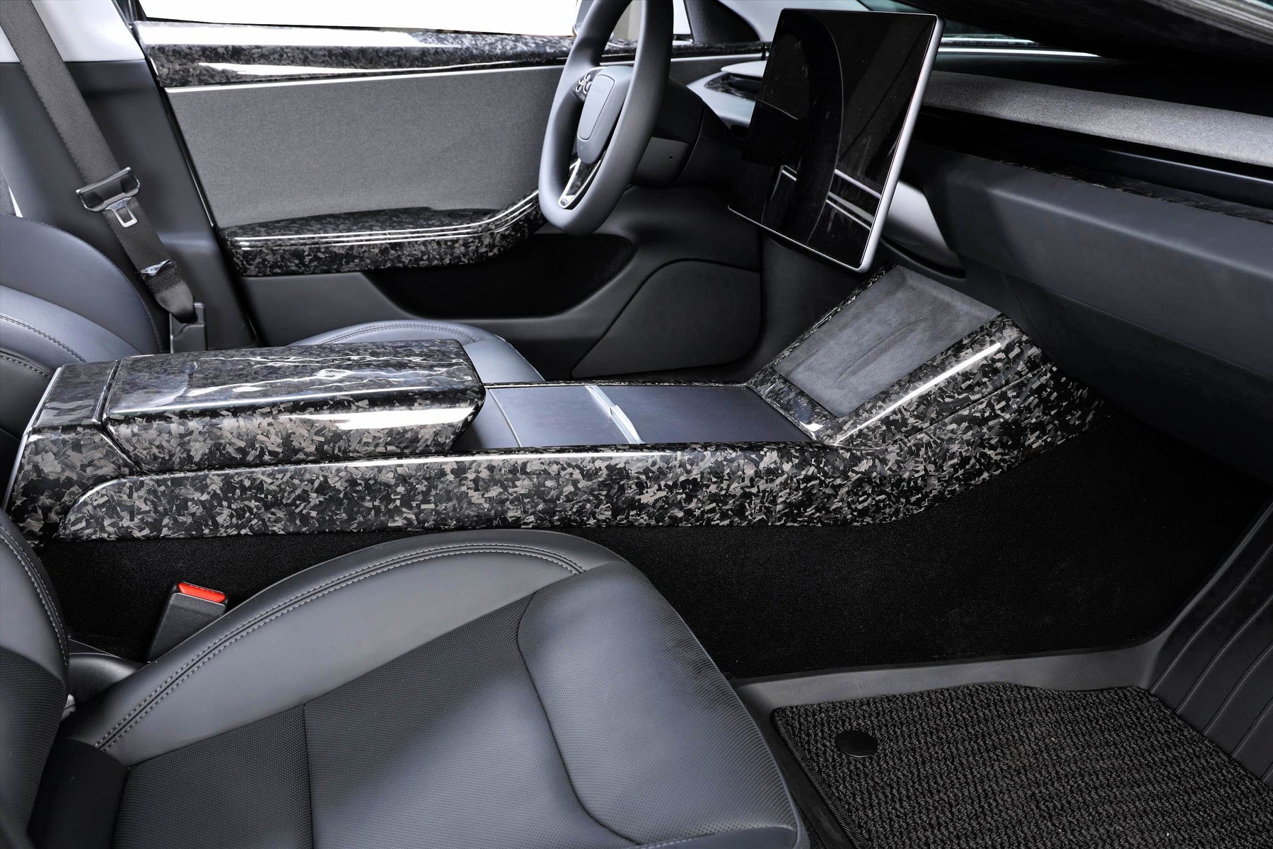 Real Molded Forged Carbon Fiber Center Console Full Coverage Overlay ...