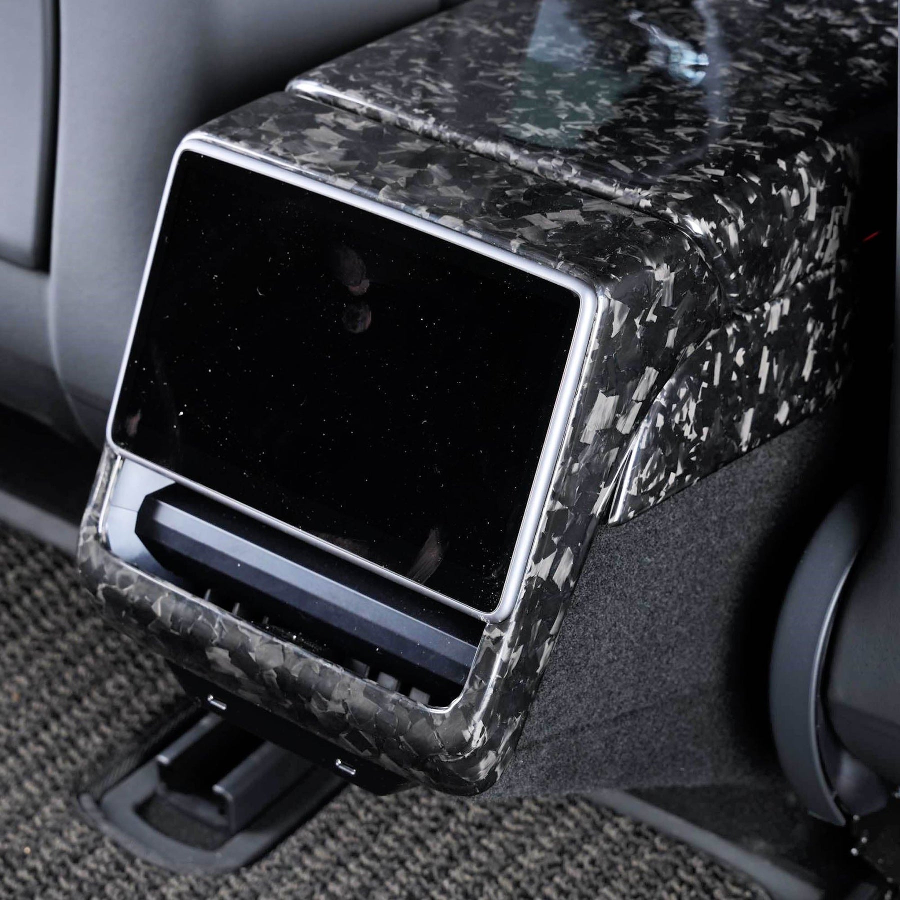 Tesla Rear Ac Screen Tesla Model 3 2024 Highland Real Molded Forged Carbon Fiber Rear AC ...