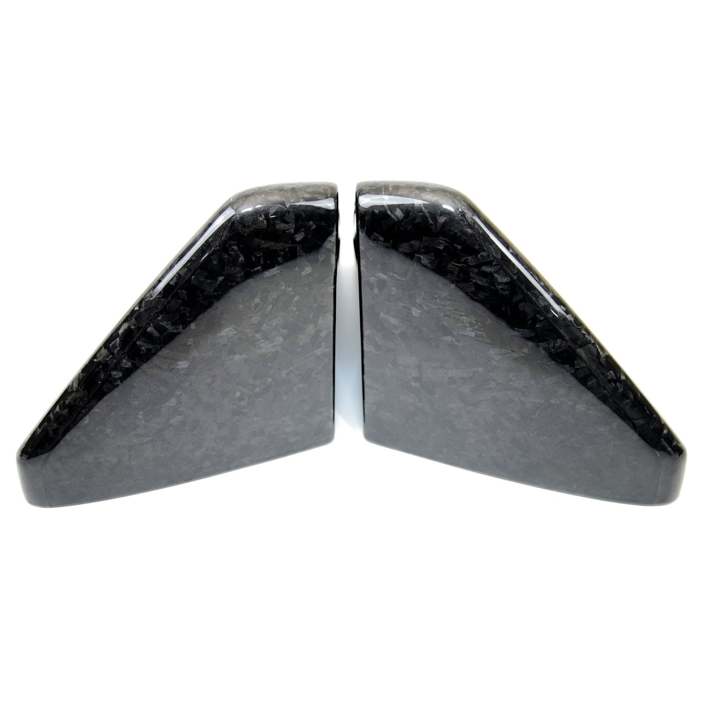 Real Molded Forged Carbon Fiber Side Mirror Overlay Covers for Tesla Cybertruck 2024