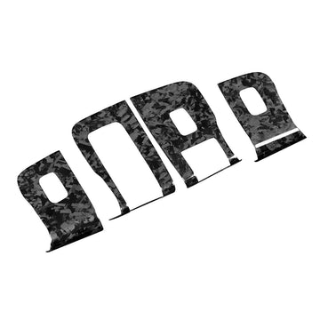 Real Molded Forged Carbon Fiber Window Switch Overlays for Tesla Model 3 (Left Hand Drive) 2023-2024 Highland - PimpMyEV