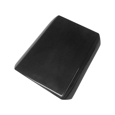 Real Molded Gloss Carbon Fiber Armrest Overlay Cover For Tesla Cybertruck 2024+