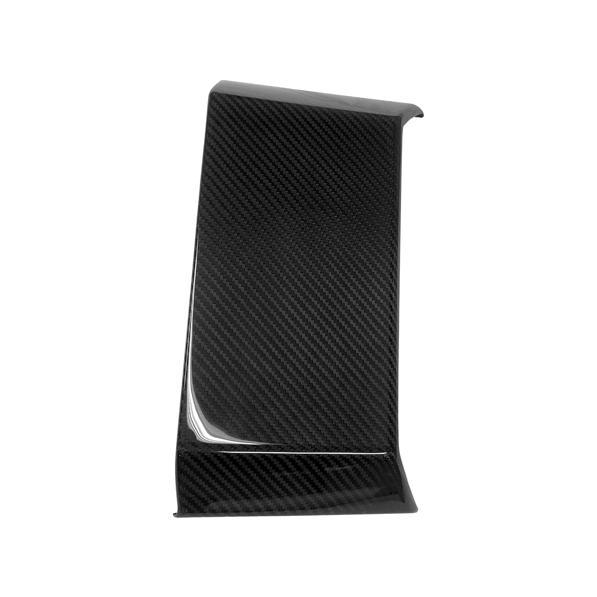 Real Molded Gloss Carbon Fiber Armrest & Rear Screen Overlay Cover For Tesla Cybertruck 2024+