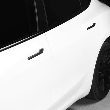 Real Molded Gloss Carbon Fiber Door Handle Overlay Covers 4Pcs for Tesla Model 3 2023-2024 Highland - PimpMyEV