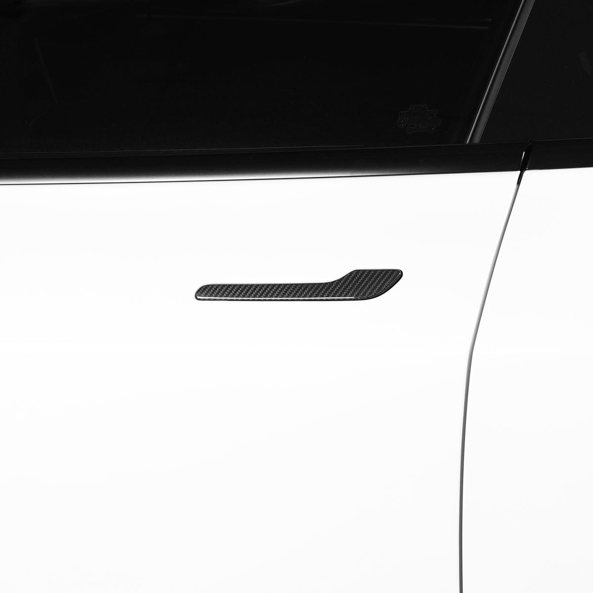 Real Molded Gloss Carbon Fiber Door Handle Overlay Covers 4Pcs for Tesla Model 3 2023-2024 Highland - PimpMyEV