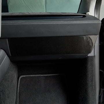 Real Molded Gloss Carbon Fiber Glove Box Overlay Cover Sleeve For Tesla Model Y Juniper 2025-2026