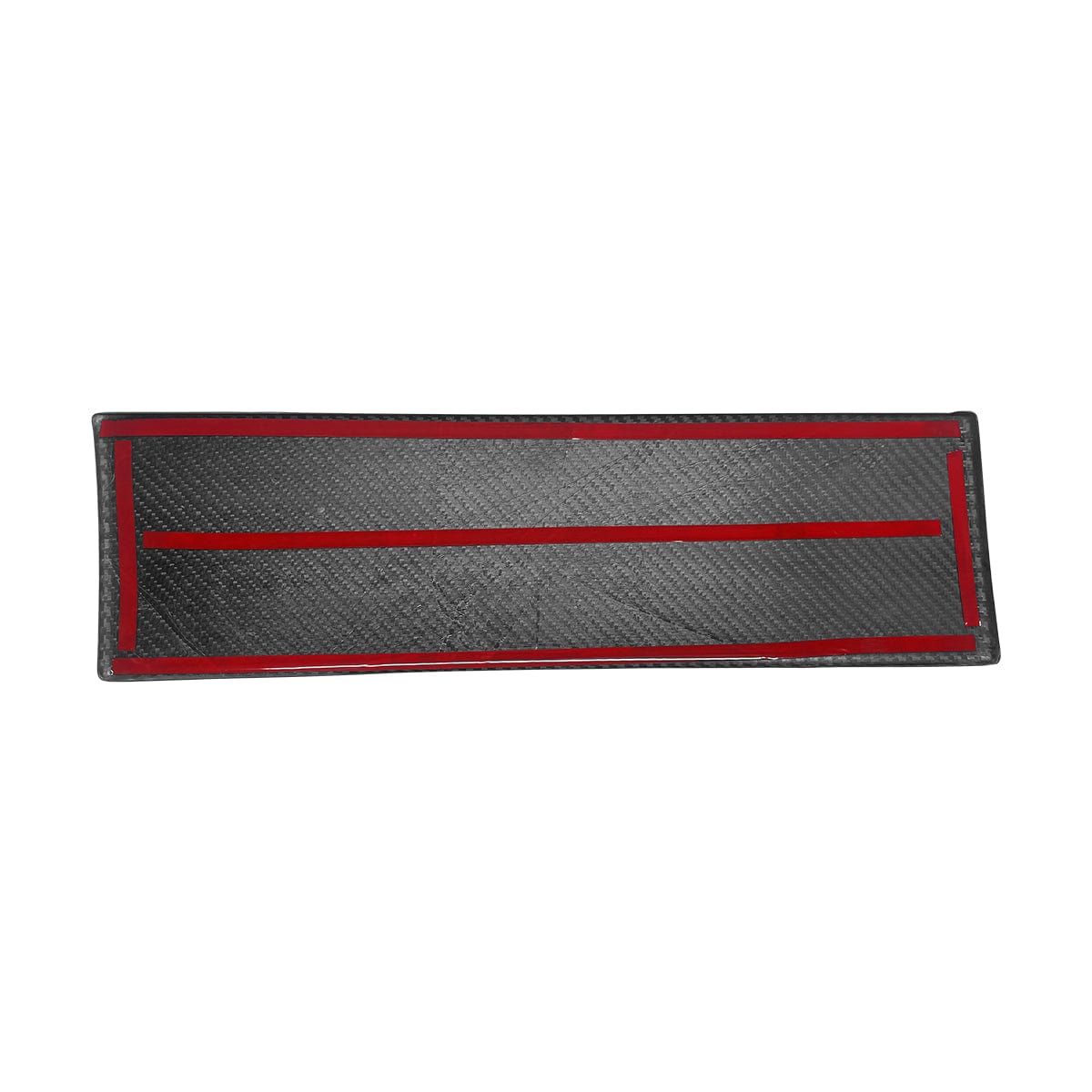 Real Molded Gloss Carbon Fiber Glove Box Overlay Cover Sleeve For Tesla Model Y Juniper 2025-2026