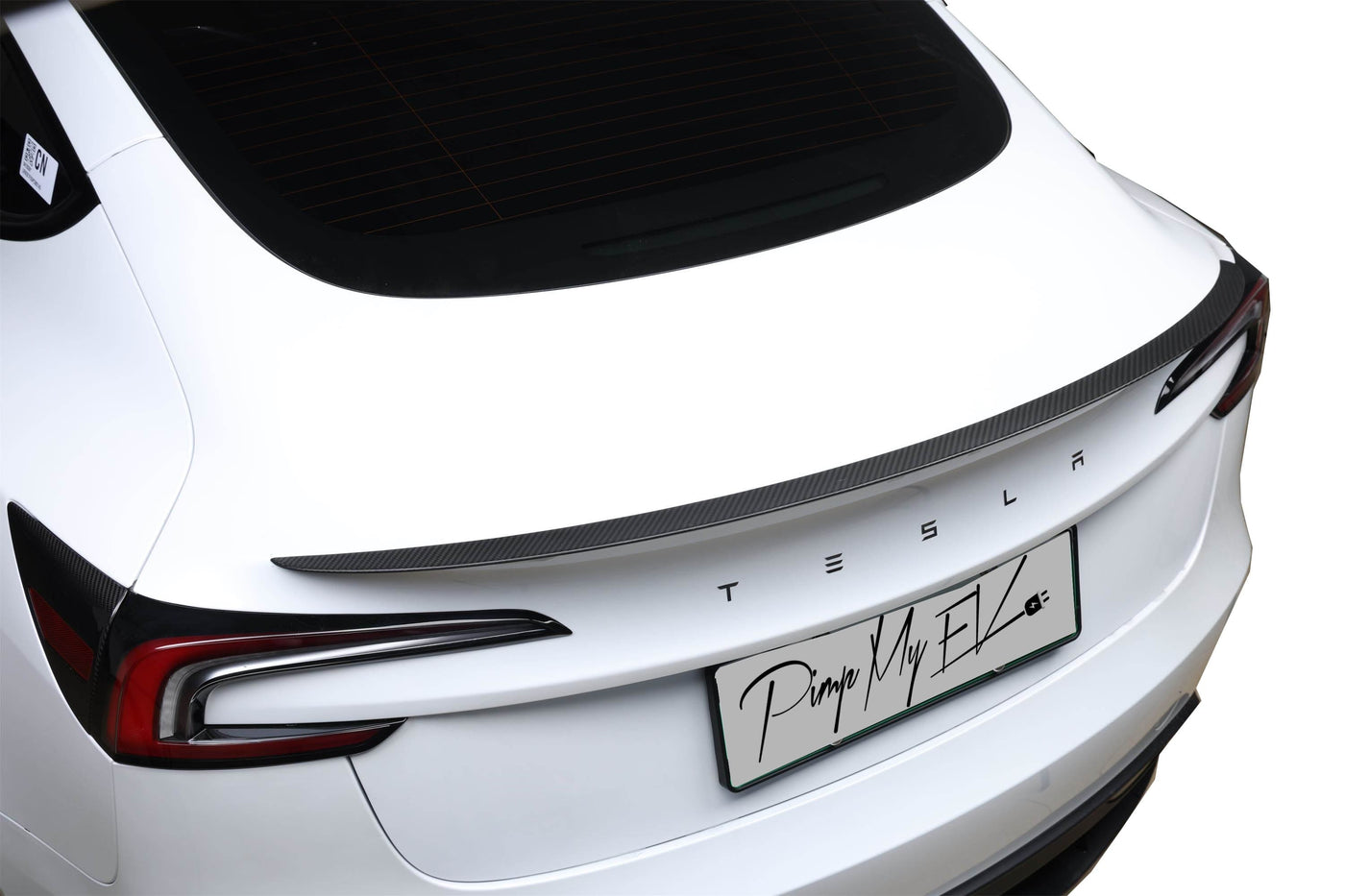 Real Molded Gloss Carbon Fiber Performance Wing Spoiler Tesla Model 3 2023-2024 Highland - PimpMyEV