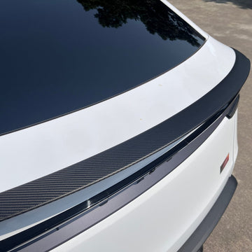 Real Molded Gloss Carbon Fiber Performance Wing Spoiler Tesla Model Y Juniper 2025-2026