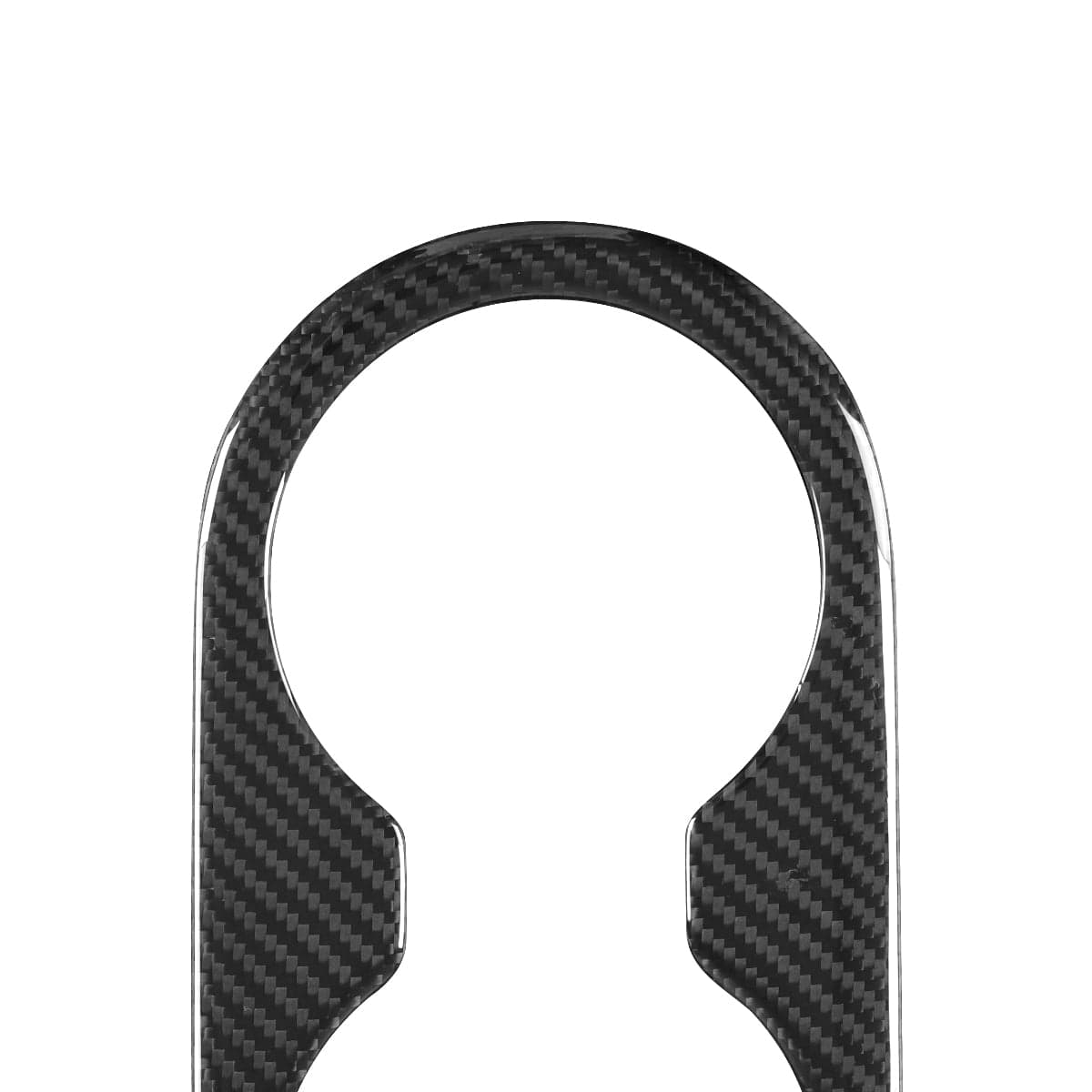 Real Molded Gloss Carbon Fiber Rear Cup Holder Cover for Tesla Model Y Juniper 2025-2026